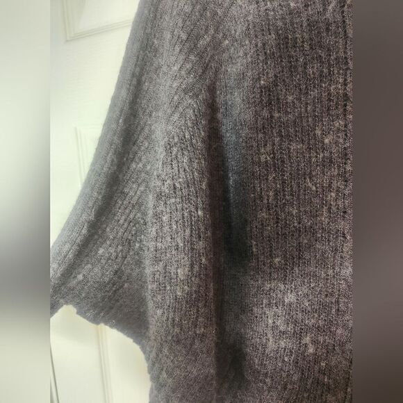 Daisy Fuentes XL Charcoal Heater WOOLBlend Knitted Lngslv Women's Sweater Poncho - Picture 4 of 8